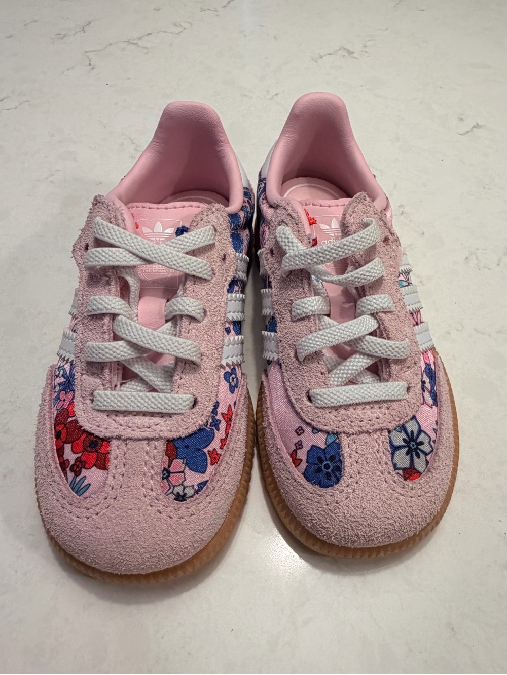 Adidas Kids Liberty London Pink Floral Gazelle Shoes